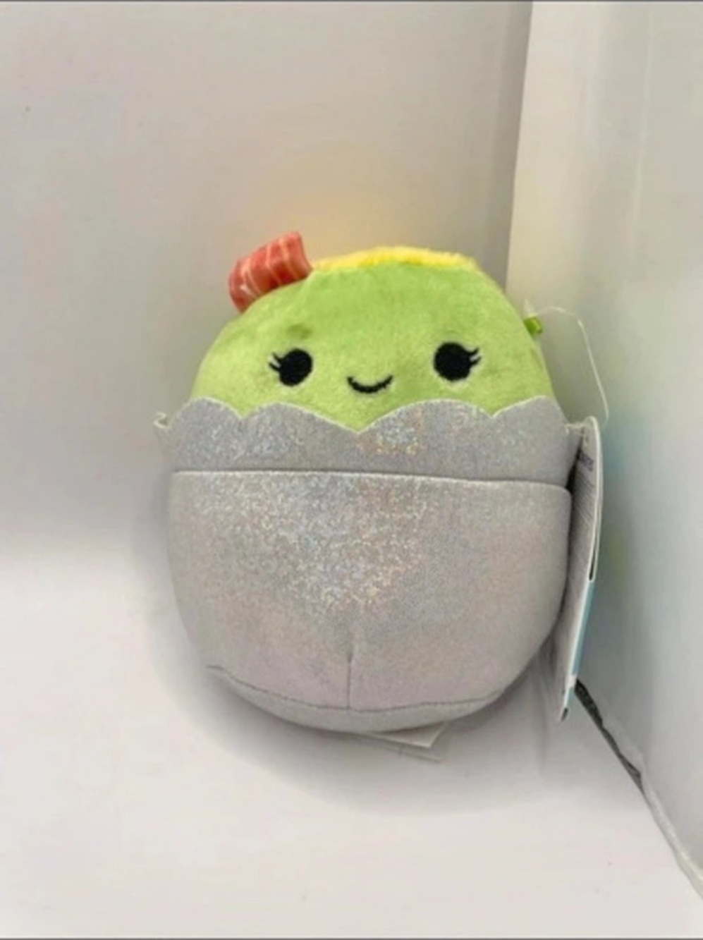 Squishmallows Anjara the Breakfast Burrito in Silver Glitter Plush